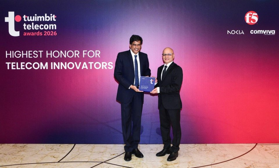  Dhiraagu ah Twimbit Telecom Awards  2026 ge Telco of the Year – Small Markets’ award