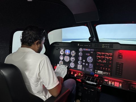 Aviation academy in furathama faharah stimulator flight training fashaifi