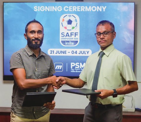 Medianet aai PSM gulhigen dhivehinnaa hama ah SAFF Championship genes dhenee