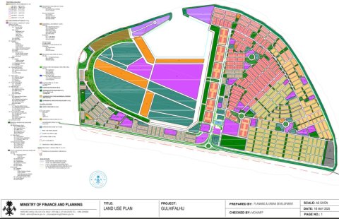 Land use plan ah genai badhala eku Gulhifalhu ge guruathulun miadhu