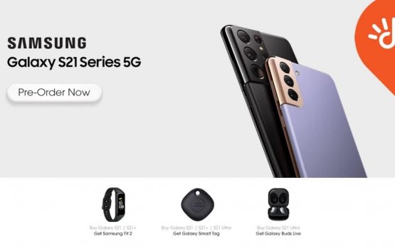 Dhiraagun galaxy S21 ge phone ge pre order ah hulhuvaalaifi