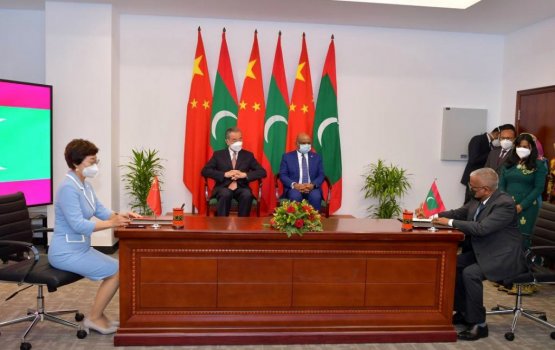 China in Raajje ah 968 million rufiyaa ge hiley ehee dheefi