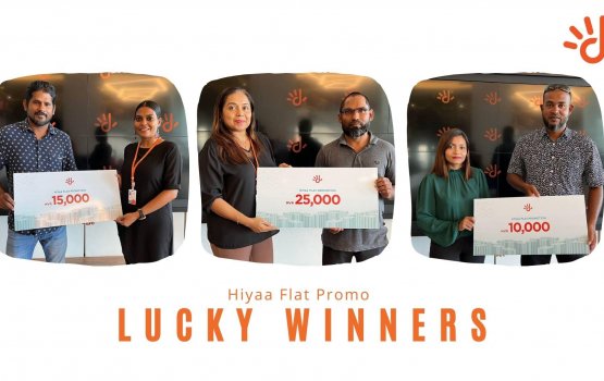 Hiya ge 3 customer akah Dhiraagun faisaa ge inaamu thakeh