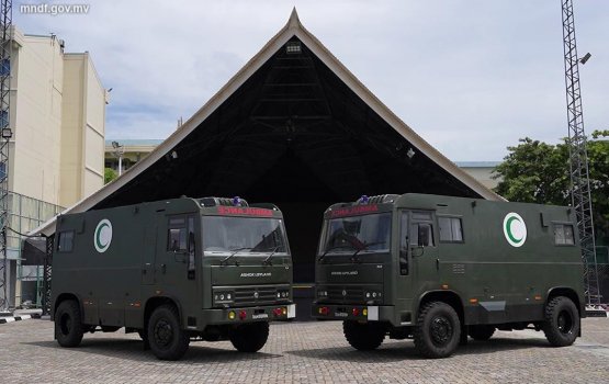 India ge askariyya in MNDF ah dhe field ambulance hadhiya koffi 