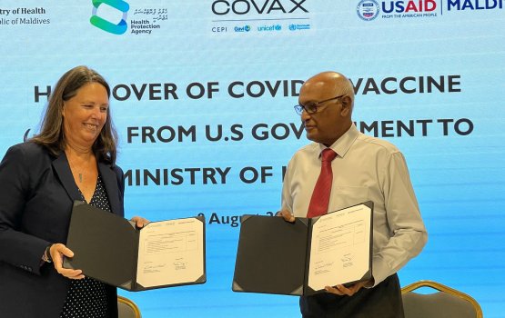 America in ithuru 99,000 ah vure gina dose ge covid vaccine hadhiyaa koffi