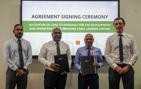 Dhiraagu ge SEA-ME-WE-6 Submarine Cable ge landing station hulhumale gai hadhanee