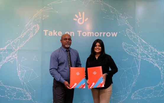 Handball maldives ge digital partner akah Dhiraagu