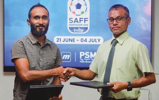 Medianet aai PSM gulhigen dhivehinnaa hama ah SAFF Championship genes dhenee