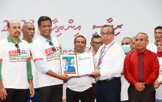 Inthihaabu gai vaadha kurehvumah Umar Naseer candidacy form hushahalhaifi