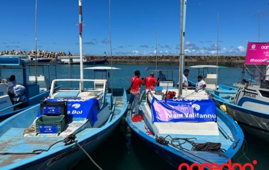 Ooredoo mas race thinadhoo city ge champion kan black ant fishing ah