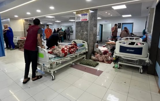 Gaza ge shifa hospital ga thibi meehunah badin biru dhakkaa nukunnan anganee