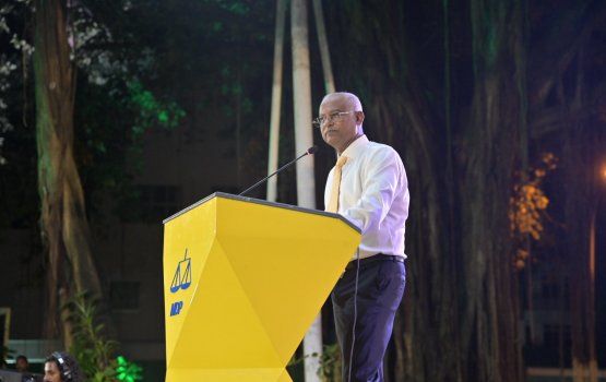 Male rayyithun ge haggu gai massakai kurumugai MDP dhemi onnaane: Solih