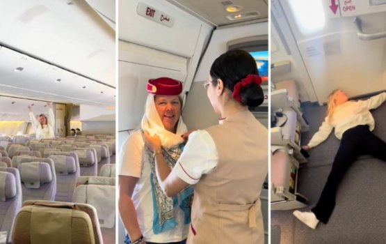 Mi dhemain Emirates flight ehgai dhathuru kuree ekani maa ekani!