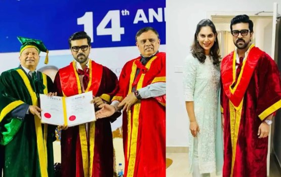 Actor Ram Charan ah Honorary doctorate ge sharafu aruvaifi