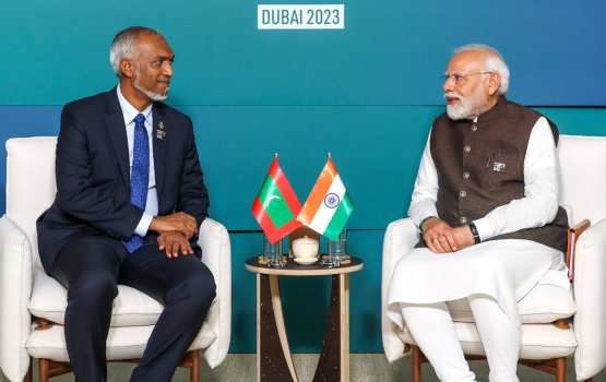 Modi huva kuravvaa rasmiyaathuga baiverivumuge dhauvathu raees muizzu ah