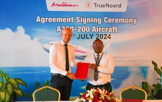 Maldivian ah wide body flight eh gennanee