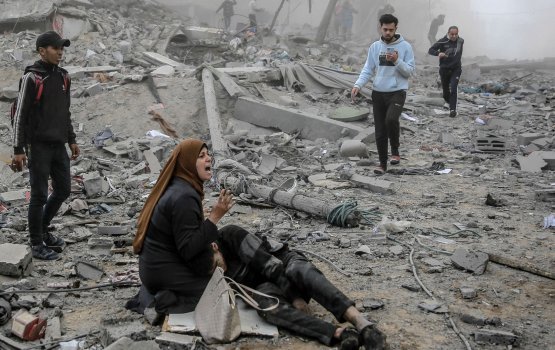 Gaza ge school akah Israel in bomb alhai 8 meehaku shaheed kohlaifi