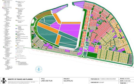 Land use plan ah genai badhala eku Gulhifalhu ge guruathulun miadhu
