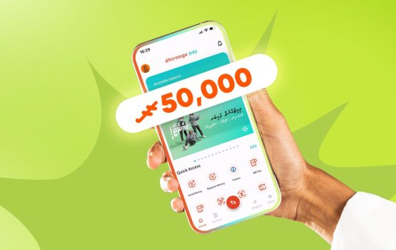Dhiraagu pay medhuverikoh 50,000 rf hoadhumuge furusathu mi aharu ge niyalah hamavaane