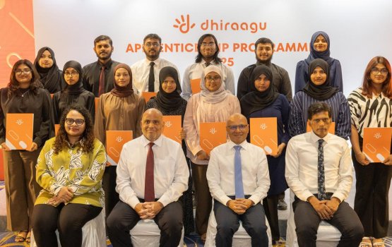 Dhiraagu apprenticeship  program 15 zuvaanun ninmaifi