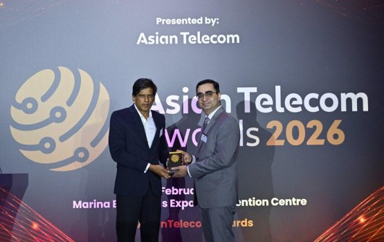 Asian telecom awards gai raajjeyge broadband telecom kunfunee ge award dhiraagu ah