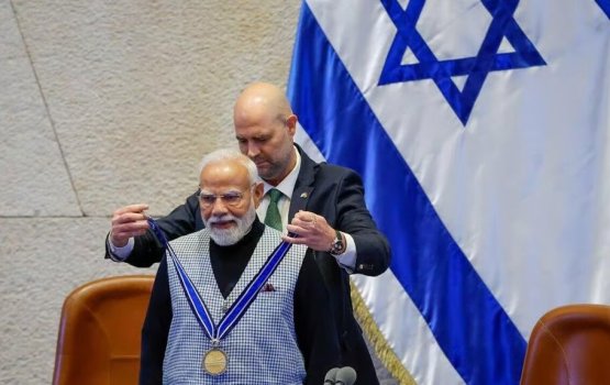 Israel aai yahoodheenge emme sharafuveri medel India ge boduvazeeru Modi ah