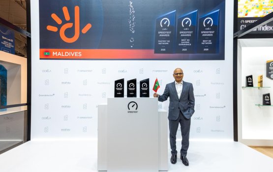 Ookla speed test in dhey best 5g network ge award dhraagu ah libijje